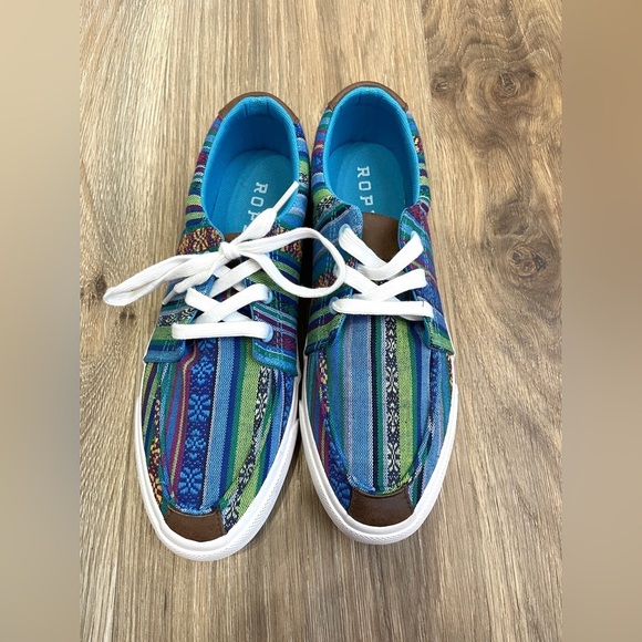ROPER WOMEN'S SOUTHWESTERN PATTERN SHOES 8B (Like New) - Picture 1 of 6